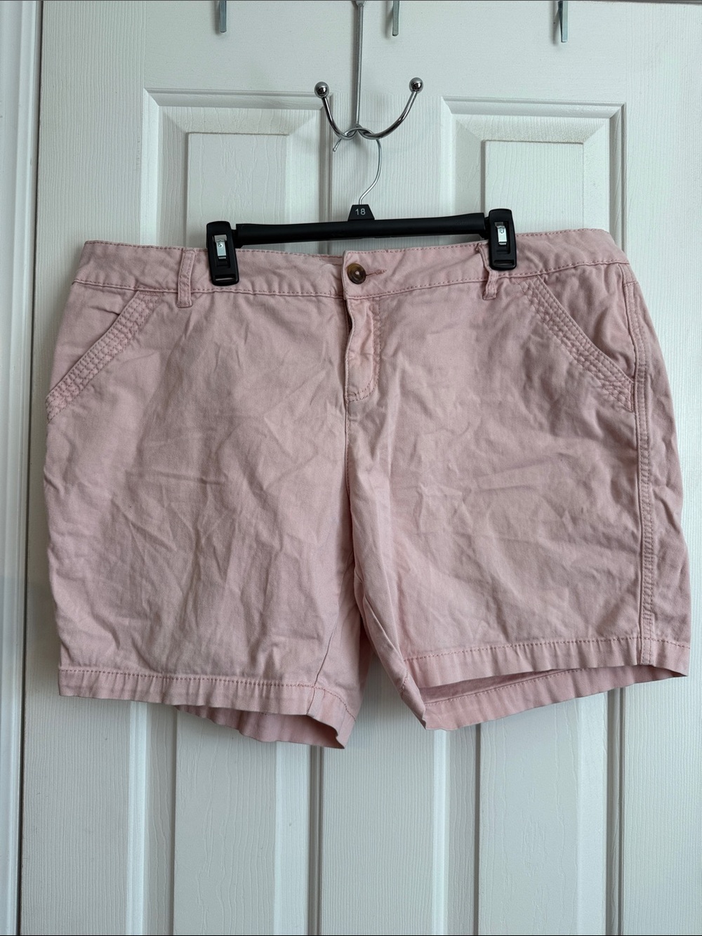 Maurices Light Pink Cotton Bermuda Shorts